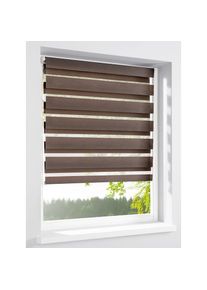 Raffrollo mit Klemmträger , braun , HEINE HOME
