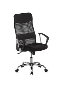 Bürostuhl »Regensburg« () mit verchromten Fusskreuz, Chefsessel , schwarz , Duo Collection