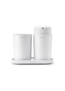 Badaccessoire-Set »ReNew mit Zahnputzbecher und Schale Weiss« , weiss , Brabantia