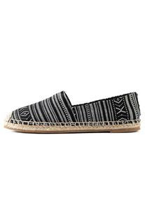 Minnetonka, Femmes Espadrilles, noir / blanc
