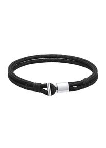 Kuzzoi, Hommes Bracelet, noir / argent