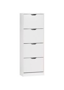 Livetastic Schuhkipper , Weiss , Holzwerkstoff , 55x152.5x23.5 cm , Kleinm&ouml;bel
