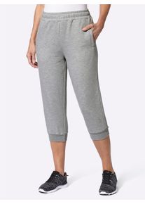 Witt Damen Freizeithose in 3/4-Länge, grau-meliert, Größe 52/54, 70% Baumwolle, 30% Polyester