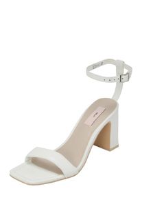 NLY by Nelly, Femmes Sandales &agrave; lani&egrave;res 'Simplicity', blanc