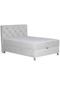 Boxxx Boxbett , Naturfarben , Textil , H3 , 120x200 cm , Bettkasten, gepolstertes Kopfteil, Stoffauswahl, In verschiedenen Grössen erhältlich ,