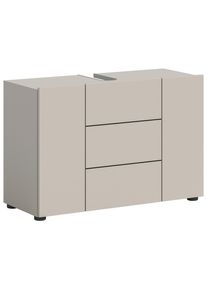Mid.you Waschbeckenunterschrank , Kaschmir , Holzwerkstoff , 2 Fächer , 82x56x34 cm , FSC MIX , stehend, freistehend , Badezimmer, Badezimmerschränke,