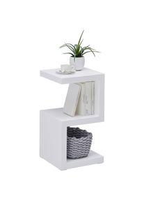 Xora Beistelltisch , Weiss , Holzwerkstoff , quadratisch , Bodenplatte , 32x59x32 cm , Bsci , Wohnzimmer, Wohnzimmertische, Beistelltische, Beistelltische eckig