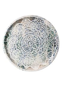 Ritzenhoff Breker Pizzateller , Blau, Braun, Creme , Keramik , rund , Geschirr, Teller, Pizzateller