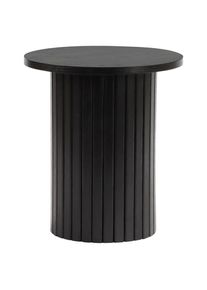 Xora Beistelltisch , Schwarz , Holz, Holzwerkstoff , Eiche , furniert , rund , rund , 40x45x40 cm , Wohnzimmer, Wohnzimmertische, Beistelltische, Beistelltische rund