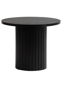 Xora Beistelltisch , Schwarz , Holz, Holzwerkstoff , Eiche , furniert , rund , rund , 50x40x50 cm , Wohnzimmer, Wohnzimmertische, Beistelltisch, Beistelltische rund