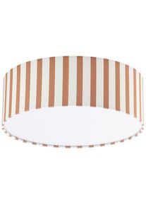 Novel Deckenleuchte , Braun, Naturfarben , Metall, Kunststoff, Textil , 13 cm , Lampen & Leuchten, Innenbeleuchtung, Deckenlampe, Deckenlampen