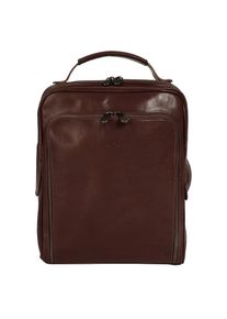 Pike Piké , Cityrucksack echt Leder, Made in Italy , braun , B/H/T: 27 cm x 36 cm x 7 cm , Höhe 36 cm x Breite 27 cm x Tiefe 7 cm