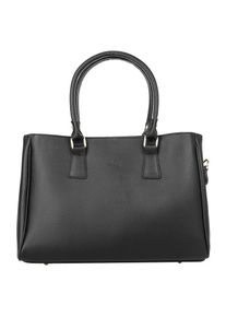 CLUTY , Henkeltasche echt Leder, Made in Italy , schwarz