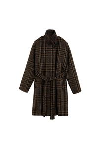 Scalpers Blackcheck Coat Damen, schwarz, Größe L