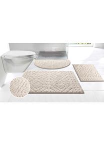 my home, my home Badematte &raquo;Louvres, Badvorleger, Badezimmer Teppich, Duschvorleger&laquo; H&ouml;he 10 mm rutschhemmend beschichtet schnell trocknend Badteppich