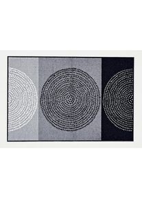 Fussmatte rechteckig 7 mm Höhe , schwarz-weiss , Salonloewe