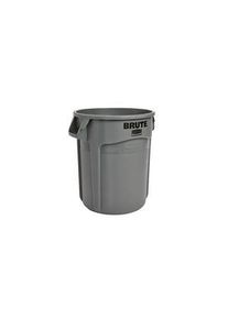 Rubbermaid Commercial Products Rubbermaid Commercial Products Brute Vented 10gal Grey Polypropylene Waste Bin - FG261000GRAY
