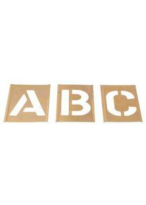 AT Brown AT Brown 30 Piece Brass Stencil Letters, 76mm Character Height - 175303