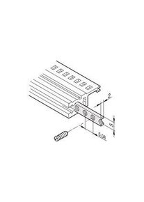 nVent Schroff nVent SCHROFF Guide Rail Horizontal Rail for Use with Cases, Subracks, Stahl - 34565-196