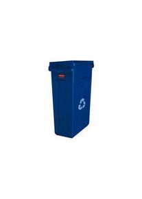 Rubbermaid Commercial Products Rubbermaid Commercial Products Slim Jim 87L Blue PE Waste Bin - FG354007BLUE