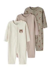 name it, Garçons Barboteuse / body, marron / kaki / rose / blanc