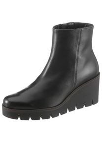 Gabor , Ankleboots , Keilabsatz, Boots, Stiefelette in Used Optik , schwarz , Stiefelette mit zweckmässigem Innenreissverschluss