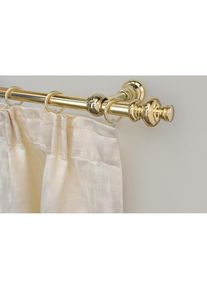 Gardinenstange »ANDREA« Ø 20 mm 1 läufig-läufig Wunschmasslänge Vorhanggarnitur, verlängerbar, Endknopf Profil gross, mit Ringen , grau , Garesa