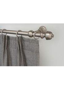 Garesa Gardinenstange »ANDREA« Ø 20 mm 1 läufig-läufig Wunschmasslänge Vorhanggarnitur, verlängerbar, Endknopf Profil klein, mit Ringen , silberfarben ,...