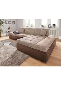 DOMO collection, DOMO collection Ecksofa &raquo;PB Moric wahlweise mit Bettfunktion + Armteilverstellung, L-Form&laquo; im XXL-Format, B/T/H:300/172/80 cm, feine 