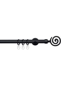 Gardinenstange »Stilgarnitur 20 mm Blues Eric« Ø 2 mm 1 läufig-läufig Fixmass Gardinenstange Komplett , schwarz , Liedeco