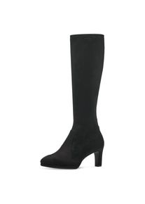 Tamaris , Damen , Stiefel mit Stretchfunktion im Schaft, vegane Verarbeitung , schwarz , Klassischer Langschaftstiefel mit Reissverschluss und...