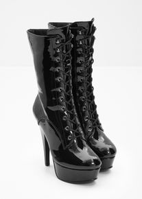 Plateau-Stiefeletten in schwarz, Grösse 41, bonprix