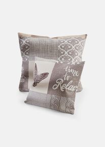 Tagesdecke mit Patchwork Druck in beige, 250x220 cm, 100% Baumwolle, bonprix