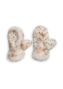 Pieces, Femmes Moufles 'PCPLUSH', beige / cognac / blanc