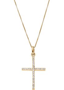 Damen Anhänger mit Kette Silber vergoldet 925