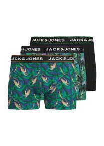 Jack & Jones Jack & Jones Boxershorts 'JACTROPICAL BIRD' Herren Gr&ouml;&szlig;e M dunkelblau / gr&uuml;n / schwarz / wei&szlig;