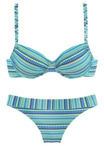 Lascana, Femmes Bikini, turquoise / bleu cobalt / bleu roi / bleu ciel / jaune