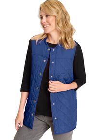 Damen Longweste mit Stepp-Muster jeansblau
