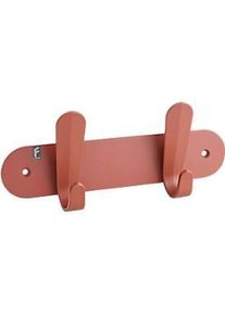 Wandgarderobe Functionals KROK HJH 30 Maroon Red, 4 Haken, bis 10 kg, B 300 mm, Stahl und Kunststoff, rot