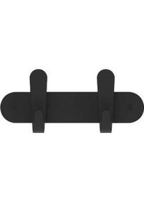 Wandgarderobe Functionals KROK HJH 30 Raven Black, 4 Haken, bis 10 kg, B 300 mm, Stahl und Kunststoff, schwarz