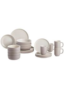 Ritzenhoff Breker Kombiservice , Taupe , Keramik , 20-teilig , Uni , 285 ml,500 ml , Lfgb , Geschirr, Geschirr-Sets, Kombiservice