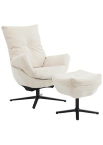 Carryhome Relaxsesselset , Schwarz, Beige , Metall, Textil , 77x100x78 cm , erweiterbar (Typenauswahl), Relaxfunktion , Wohnzimmer, Sessel, Relaxsessel