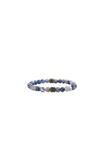 Scalpers, Hommes Bracelet 'Stories', bleu / blanc