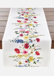 Chemin de table à imprimé floral en multicolore40x140 cm, Couleur/Motif: multicolore blanc, bonprix