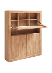 Sekretär »Logo« mit viel Stauraum, teilmassiv , braun , Home Affaire