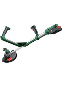 Bosch, Bosch Akku-Rasentrimmer &raquo;Universal&laquo; Mit Akku/Ladeger&auml;t, grau, Teleskop-H&ouml;henverstellung von 120-140 cm und 1.6 mm dicker Faden mit einer L&auml;nge 