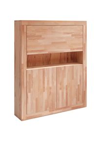 Sekretär »Logo« mit viel Stauraum, teilmassiv , beige , Home Affaire