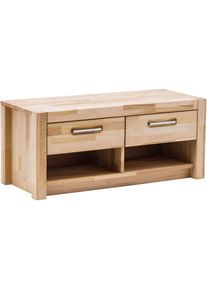 MCA living , Garderobenschrank »Fenja Garderobenbank, Flurbank, Bank, Ablagebank - Breite 100 cm« 1 Stk. tlg. Massivholz, Kernbuche,2 offene...