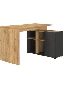 Eckschreibtisch »Adrano« 1 Stk. tlg. mit integriertem Sideboard , grau , Germania