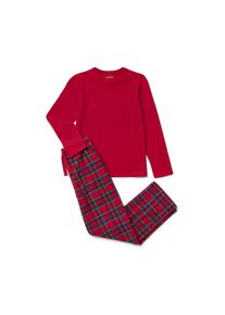 Tchibo - Kinder-Flanell-Pyjama - M&auml;dchen - Gr. 170/176 - rot/kariert